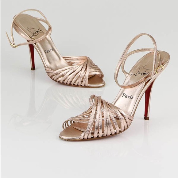 🥰 Christian Louboutin Podium Pink Napa Leather Heels - Picture 1 of 8